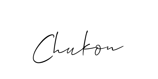 Make a beautiful signature design for name Chukon. With this signature (Allison_Script) style, you can create a handwritten signature for free. Chukon signature style 2 images and pictures png