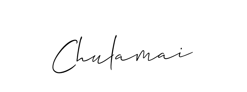 How to make Chulamai name signature. Use Allison_Script style for creating short signs online. This is the latest handwritten sign. Chulamai signature style 2 images and pictures png
