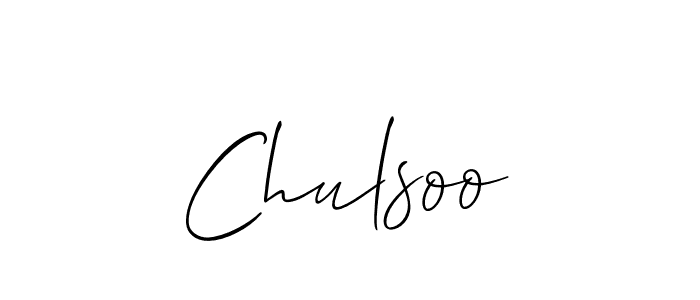 It looks lik you need a new signature style for name Chulsoo. Design unique handwritten (Allison_Script) signature with our free signature maker in just a few clicks. Chulsoo signature style 2 images and pictures png