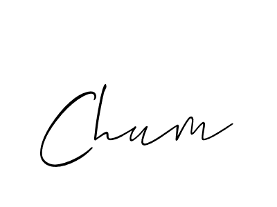 Also we have Chum name is the best signature style. Create professional handwritten signature collection using Allison_Script autograph style. Chum signature style 2 images and pictures png