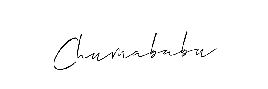Create a beautiful signature design for name Chumababu. With this signature (Allison_Script) fonts, you can make a handwritten signature for free. Chumababu signature style 2 images and pictures png