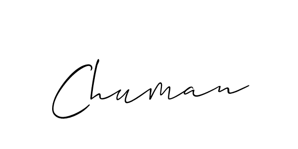 The best way (Allison_Script) to make a short signature is to pick only two or three words in your name. The name Chuman include a total of six letters. For converting this name. Chuman signature style 2 images and pictures png