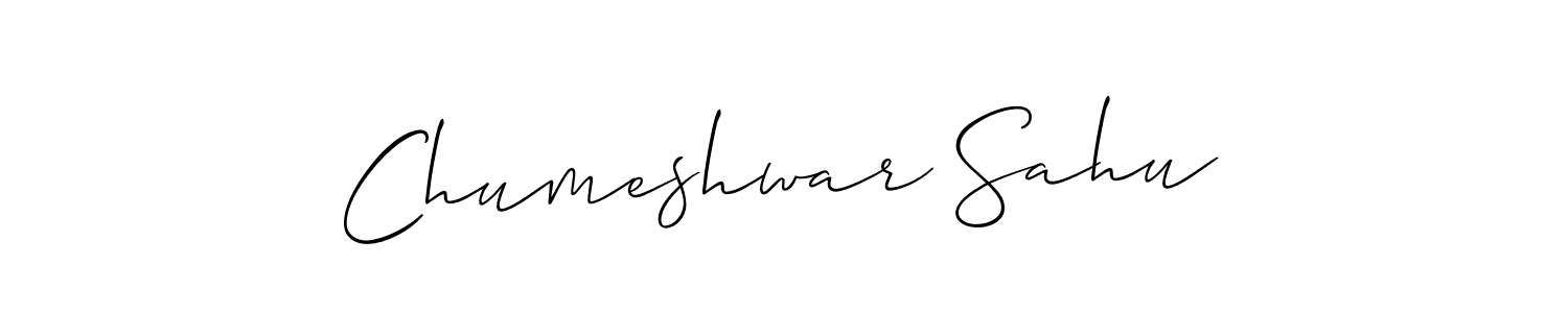 Also we have Chumeshwar Sahu name is the best signature style. Create professional handwritten signature collection using Allison_Script autograph style. Chumeshwar Sahu signature style 2 images and pictures png