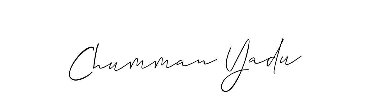 Once you've used our free online signature maker to create your best signature Allison_Script style, it's time to enjoy all of the benefits that Chumman Yadu name signing documents. Chumman Yadu signature style 2 images and pictures png