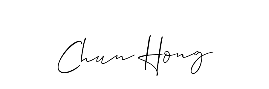 How to Draw Chun Hong signature style? Allison_Script is a latest design signature styles for name Chun Hong. Chun Hong signature style 2 images and pictures png