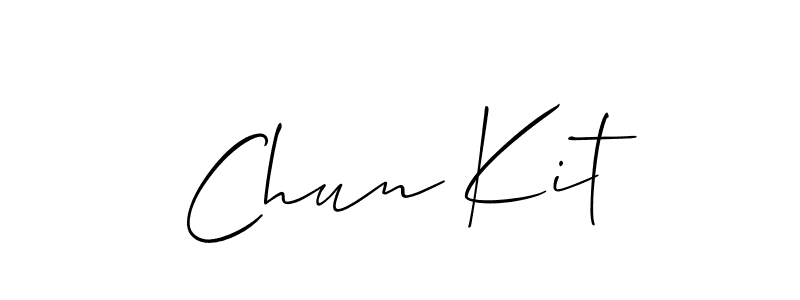 Chun Kit stylish signature style. Best Handwritten Sign (Allison_Script) for my name. Handwritten Signature Collection Ideas for my name Chun Kit. Chun Kit signature style 2 images and pictures png