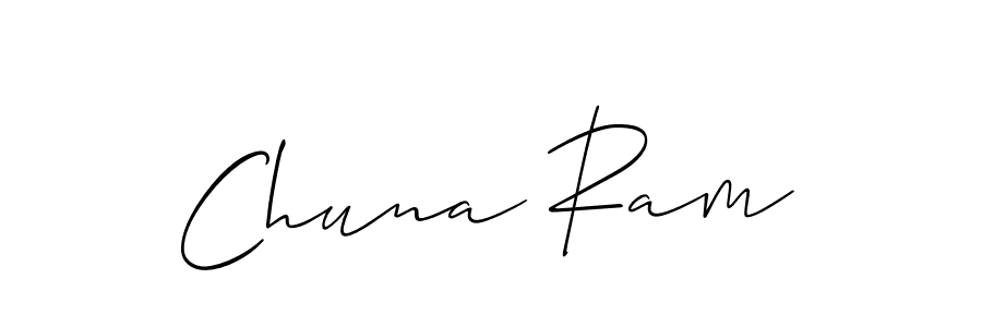 Also we have Chuna Ram name is the best signature style. Create professional handwritten signature collection using Allison_Script autograph style. Chuna Ram signature style 2 images and pictures png