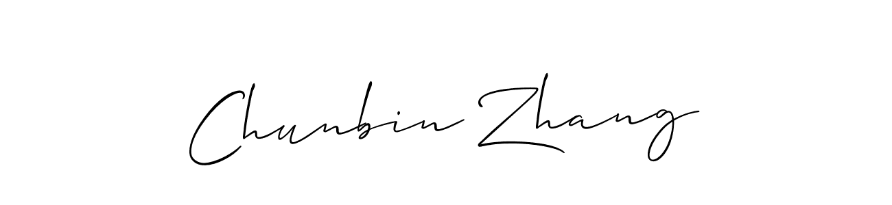 This is the best signature style for the Chunbin Zhang name. Also you like these signature font (Allison_Script). Mix name signature. Chunbin Zhang signature style 2 images and pictures png