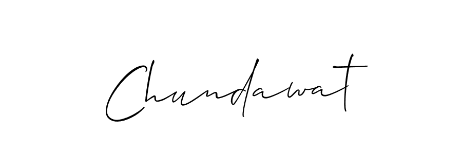 Create a beautiful signature design for name Chundawat. With this signature (Allison_Script) fonts, you can make a handwritten signature for free. Chundawat signature style 2 images and pictures png