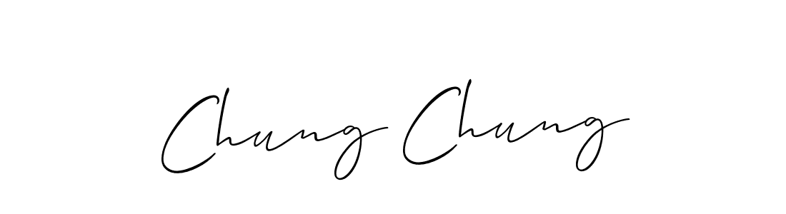 Design your own signature with our free online signature maker. With this signature software, you can create a handwritten (Allison_Script) signature for name Chung Chung. Chung Chung signature style 2 images and pictures png