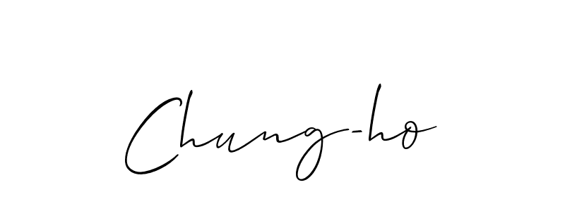 Use a signature maker to create a handwritten signature online. With this signature software, you can design (Allison_Script) your own signature for name Chung-ho. Chung-ho signature style 2 images and pictures png