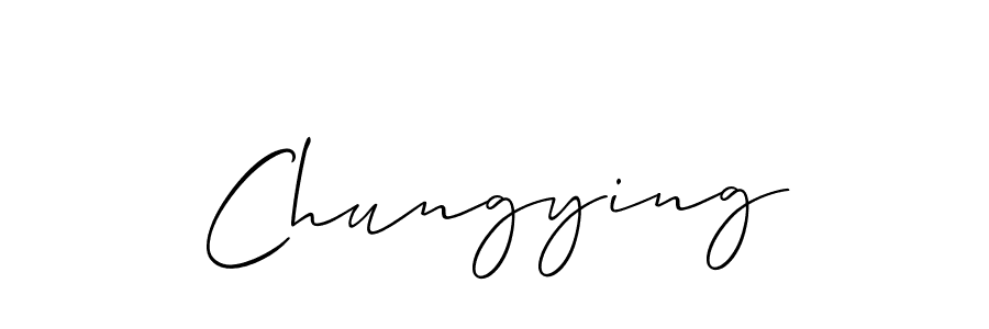 How to make Chungying name signature. Use Allison_Script style for creating short signs online. This is the latest handwritten sign. Chungying signature style 2 images and pictures png