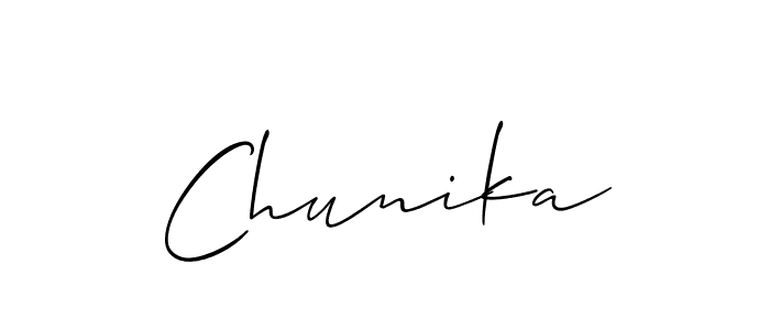 Also You can easily find your signature by using the search form. We will create Chunika name handwritten signature images for you free of cost using Allison_Script sign style. Chunika signature style 2 images and pictures png