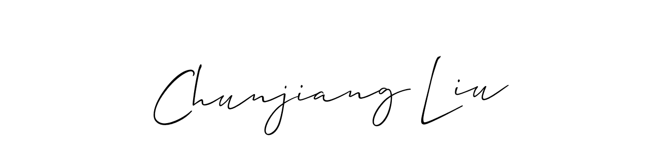 See photos of Chunjiang Liu official signature by Spectra . Check more albums & portfolios. Read reviews & check more about Allison_Script font. Chunjiang Liu signature style 2 images and pictures png