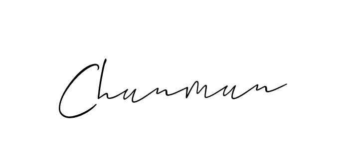How to make Chunmun name signature. Use Allison_Script style for creating short signs online. This is the latest handwritten sign. Chunmun signature style 2 images and pictures png