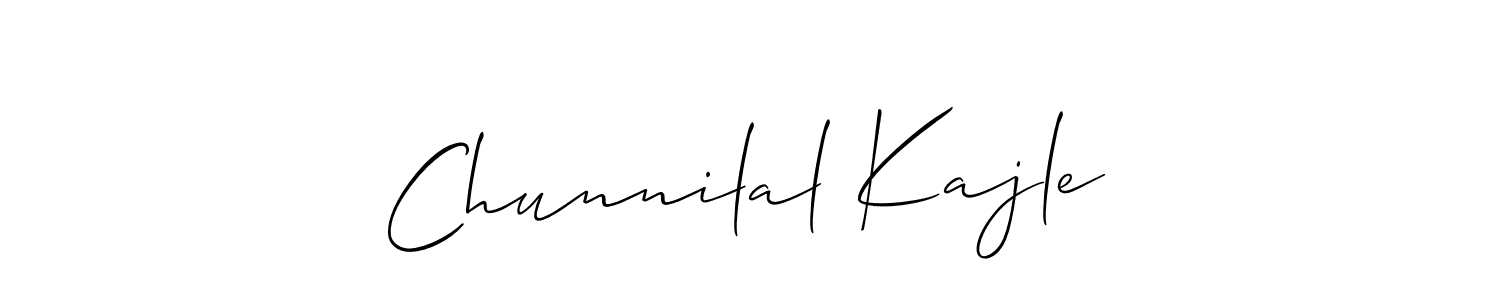 You can use this online signature creator to create a handwritten signature for the name Chunnilal Kajle. This is the best online autograph maker. Chunnilal Kajle signature style 2 images and pictures png
