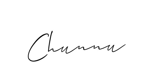 Make a beautiful signature design for name Chunnu. Use this online signature maker to create a handwritten signature for free. Chunnu signature style 2 images and pictures png