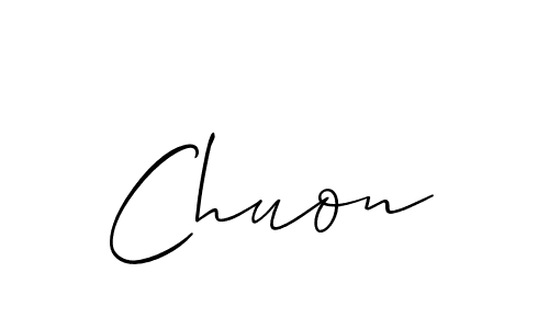 Create a beautiful signature design for name Chuon. With this signature (Allison_Script) fonts, you can make a handwritten signature for free. Chuon signature style 2 images and pictures png