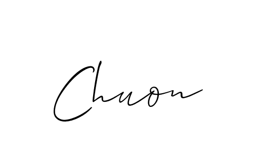 How to Draw Chuon signature style? Allison_Script is a latest design signature styles for name Chuon. Chuon signature style 2 images and pictures png