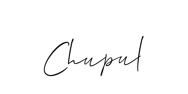 You can use this online signature creator to create a handwritten signature for the name Chupul. This is the best online autograph maker. Chupul signature style 2 images and pictures png