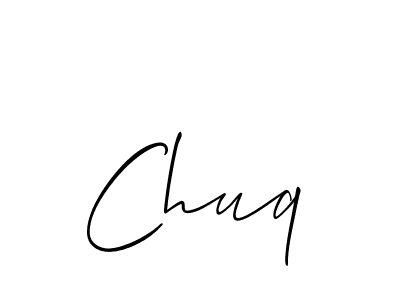 Make a short Chuq signature style. Manage your documents anywhere anytime using Allison_Script. Create and add eSignatures, submit forms, share and send files easily. Chuq signature style 2 images and pictures png