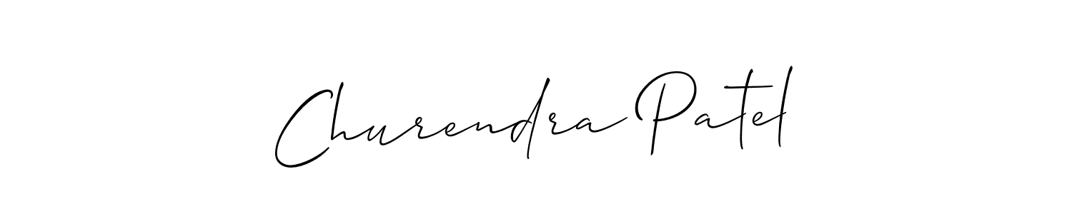 Use a signature maker to create a handwritten signature online. With this signature software, you can design (Allison_Script) your own signature for name Churendra Patel. Churendra Patel signature style 2 images and pictures png