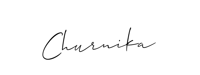 Here are the top 10 professional signature styles for the name Churnika. These are the best autograph styles you can use for your name. Churnika signature style 2 images and pictures png