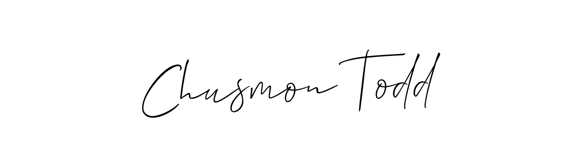 Also You can easily find your signature by using the search form. We will create Chusmon Todd name handwritten signature images for you free of cost using Allison_Script sign style. Chusmon Todd signature style 2 images and pictures png