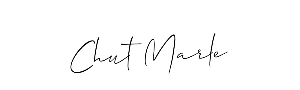 Use a signature maker to create a handwritten signature online. With this signature software, you can design (Allison_Script) your own signature for name Chut Marle. Chut Marle signature style 2 images and pictures png