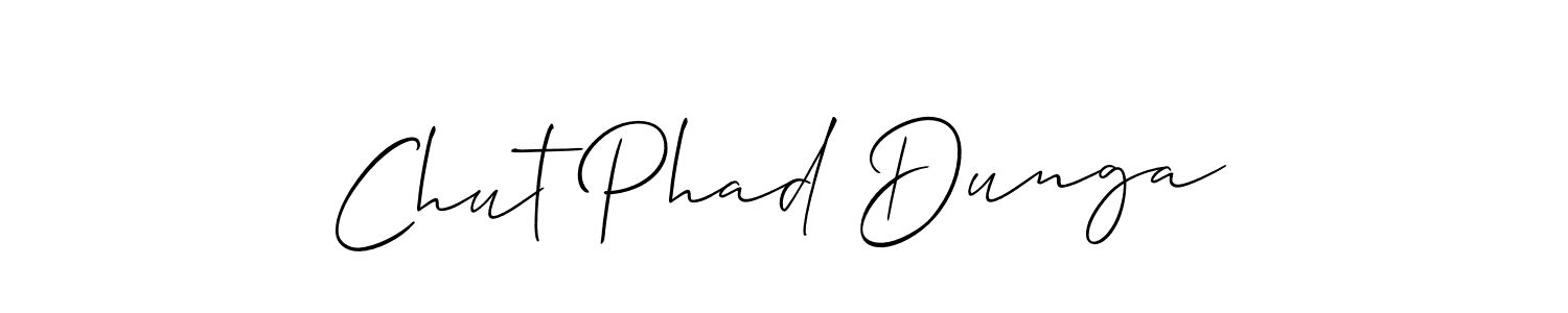 You can use this online signature creator to create a handwritten signature for the name Chut Phad Dunga. This is the best online autograph maker. Chut Phad Dunga signature style 2 images and pictures png