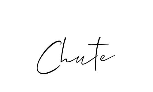 The best way (Allison_Script) to make a short signature is to pick only two or three words in your name. The name Chute include a total of six letters. For converting this name. Chute signature style 2 images and pictures png