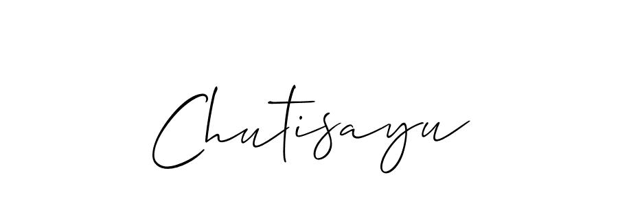 Make a beautiful signature design for name Chutisayu. With this signature (Allison_Script) style, you can create a handwritten signature for free. Chutisayu signature style 2 images and pictures png
