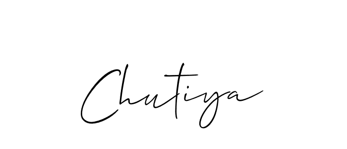if you are searching for the best signature style for your name Chutiya. so please give up your signature search. here we have designed multiple signature styles  using Allison_Script. Chutiya signature style 2 images and pictures png