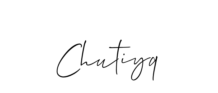 Similarly Allison_Script is the best handwritten signature design. Signature creator online .You can use it as an online autograph creator for name Chutiyq. Chutiyq signature style 2 images and pictures png