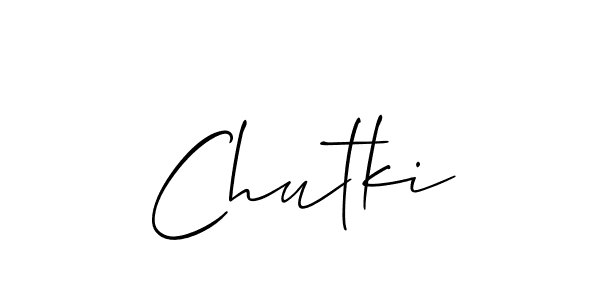 The best way (Allison_Script) to make a short signature is to pick only two or three words in your name. The name Chutki include a total of six letters. For converting this name. Chutki signature style 2 images and pictures png