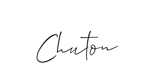 Create a beautiful signature design for name Chuton. With this signature (Allison_Script) fonts, you can make a handwritten signature for free. Chuton signature style 2 images and pictures png