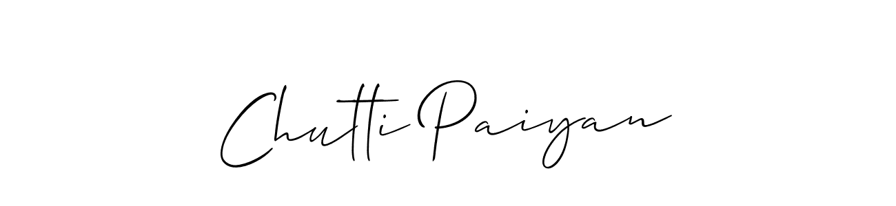 Design your own signature with our free online signature maker. With this signature software, you can create a handwritten (Allison_Script) signature for name Chutti Paiyan. Chutti Paiyan signature style 2 images and pictures png