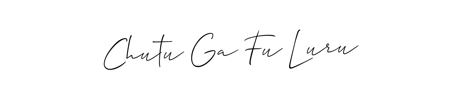 Use a signature maker to create a handwritten signature online. With this signature software, you can design (Allison_Script) your own signature for name Chutu Ga Fu Luru. Chutu Ga Fu Luru signature style 2 images and pictures png