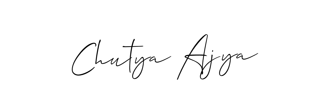 How to make Chutya Ajya signature? Allison_Script is a professional autograph style. Create handwritten signature for Chutya Ajya name. Chutya Ajya signature style 2 images and pictures png