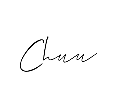 Allison_Script is a professional signature style that is perfect for those who want to add a touch of class to their signature. It is also a great choice for those who want to make their signature more unique. Get Chuu name to fancy signature for free. Chuu signature style 2 images and pictures png