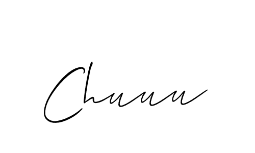 How to make Chuuu signature? Allison_Script is a professional autograph style. Create handwritten signature for Chuuu name. Chuuu signature style 2 images and pictures png