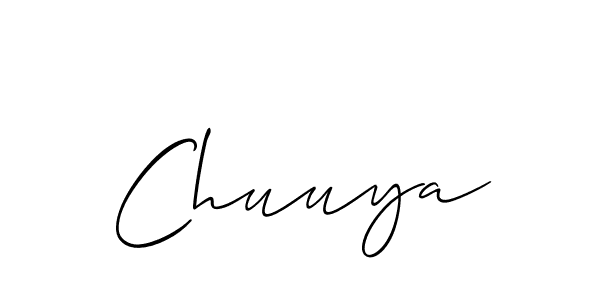 Make a beautiful signature design for name Chuuya. With this signature (Allison_Script) style, you can create a handwritten signature for free. Chuuya signature style 2 images and pictures png