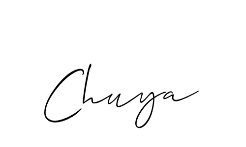 Make a beautiful signature design for name Chuya. With this signature (Allison_Script) style, you can create a handwritten signature for free. Chuya signature style 2 images and pictures png