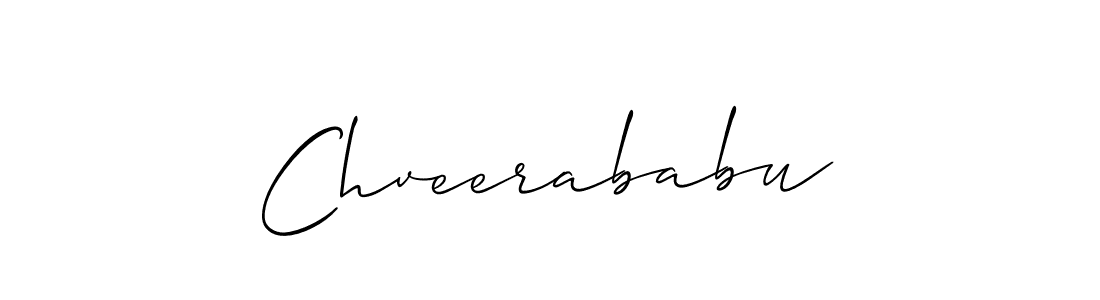 How to make Chveerababu signature? Allison_Script is a professional autograph style. Create handwritten signature for Chveerababu name. Chveerababu signature style 2 images and pictures png