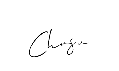 It looks lik you need a new signature style for name Chvsv. Design unique handwritten (Allison_Script) signature with our free signature maker in just a few clicks. Chvsv signature style 2 images and pictures png