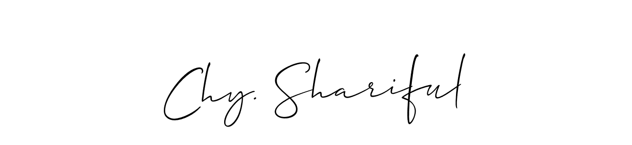 How to make Chy. Shariful name signature. Use Allison_Script style for creating short signs online. This is the latest handwritten sign. Chy. Shariful signature style 2 images and pictures png