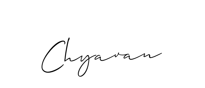 Also we have Chyavan name is the best signature style. Create professional handwritten signature collection using Allison_Script autograph style. Chyavan signature style 2 images and pictures png