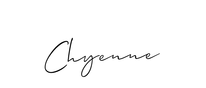 Allison_Script is a professional signature style that is perfect for those who want to add a touch of class to their signature. It is also a great choice for those who want to make their signature more unique. Get Chyenne name to fancy signature for free. Chyenne signature style 2 images and pictures png