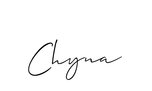 How to make Chyna name signature. Use Allison_Script style for creating short signs online. This is the latest handwritten sign. Chyna signature style 2 images and pictures png