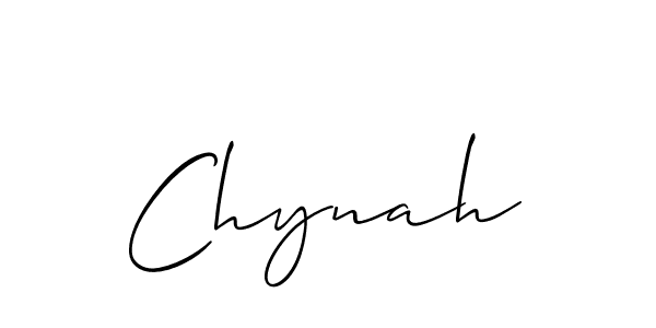 How to make Chynah signature? Allison_Script is a professional autograph style. Create handwritten signature for Chynah name. Chynah signature style 2 images and pictures png